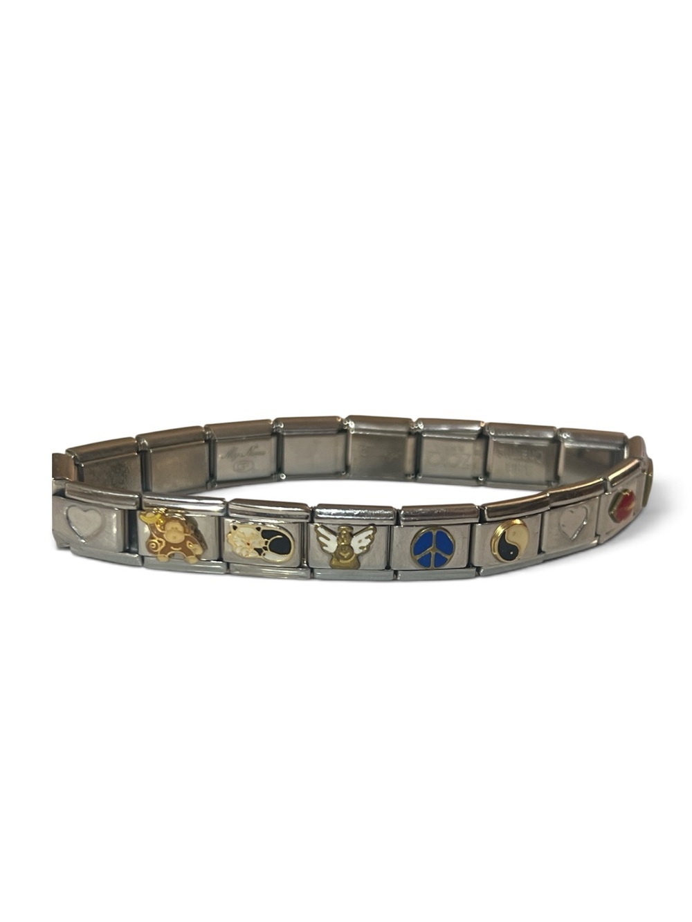 Italian Charm Bracelet Nominoro BlinQ Bella Charms Stainless Steel Y2K Vintage - Picture 4 of 12